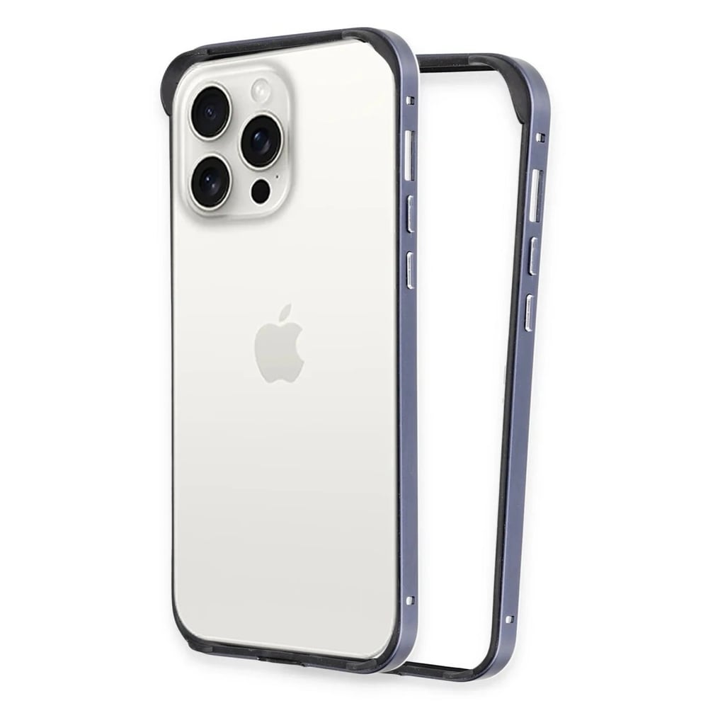 Mey İthalat®  iPhone 14 Pro Max Land Bumper Koruma Kapak - Lacivert
