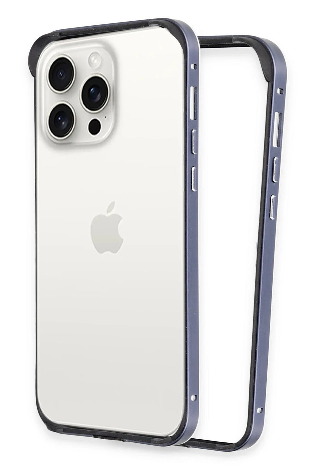 Mey İthalat®  iPhone 14 Pro Max Land Bumper Koruma Kapak - Lacivert
