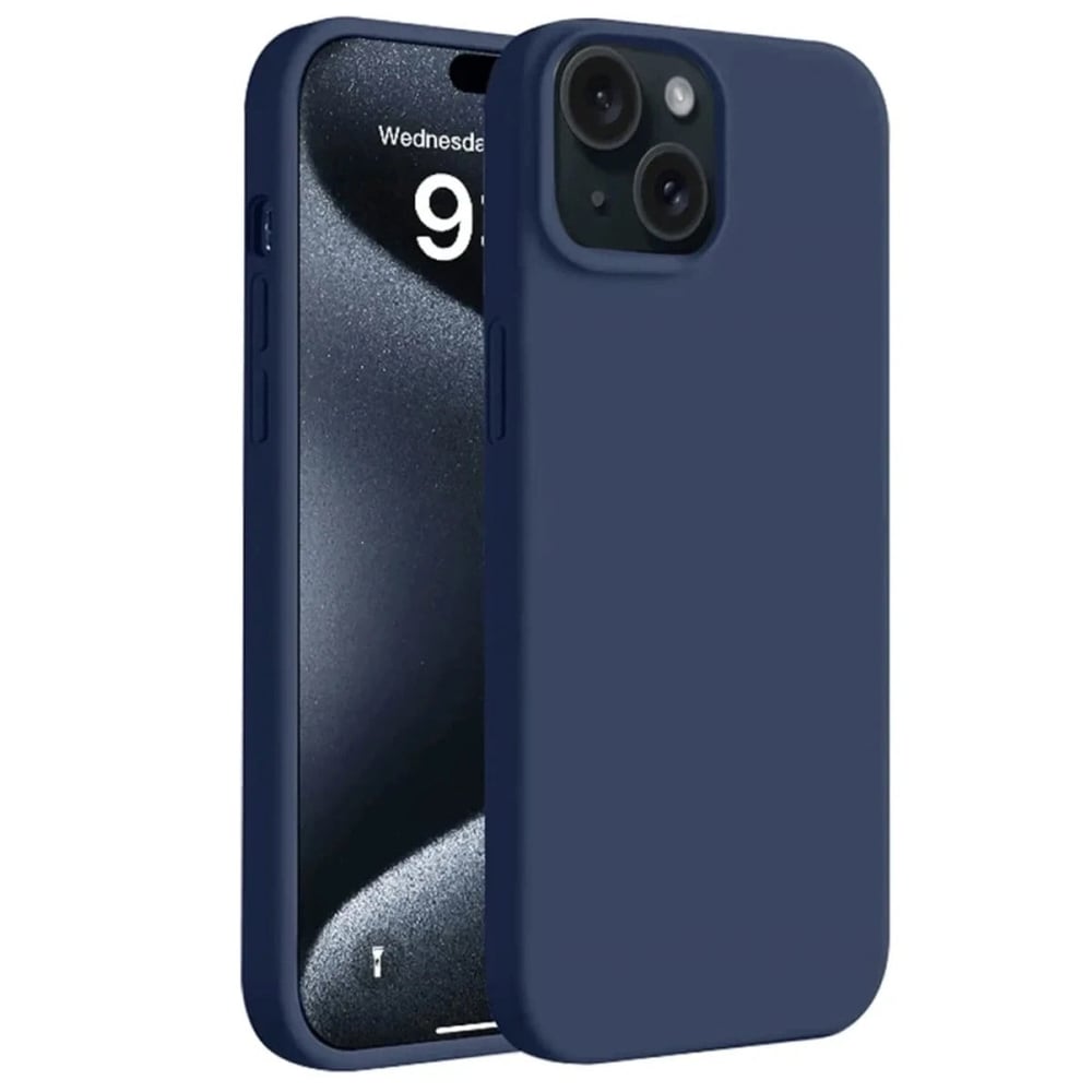 Mey İthalat®  iPhone 15 Kılıf First Silikon - Lacivert