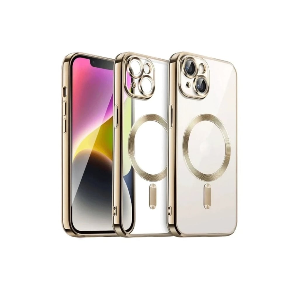 Mey İthalat®  iPhone 15 Kılıf Kross Magneticsafe Kapak - Gold