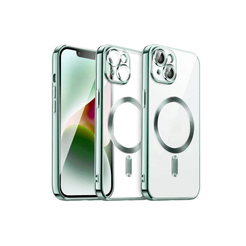 Mey İthalat®  iPhone 15 Kılıf Kross Magneticsafe Kapak - Koyu Yeşil