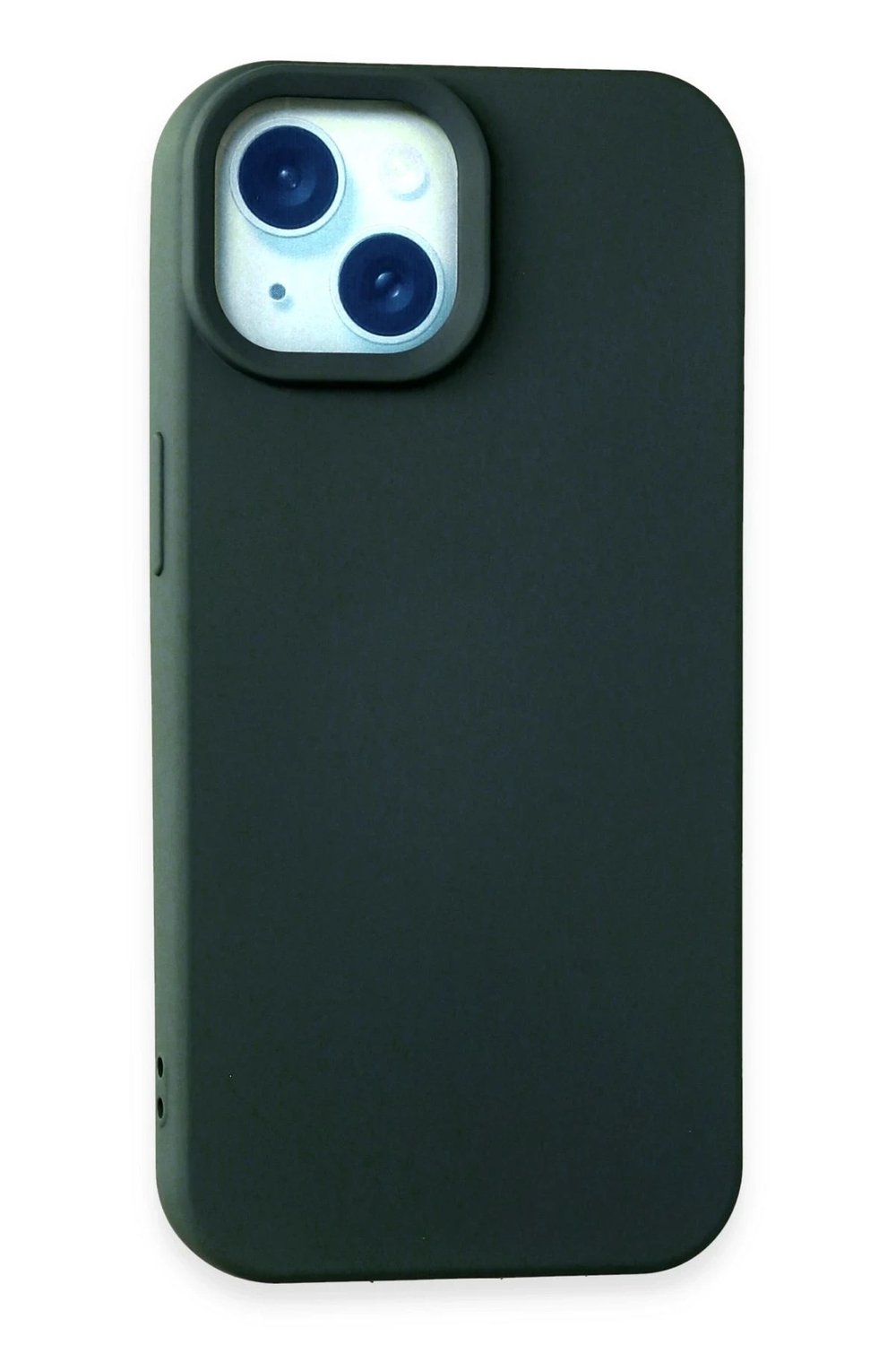 Mey İthalat®  iPhone 15 Kılıf Nano içi Kadife Silikon - Koyu Yeşil