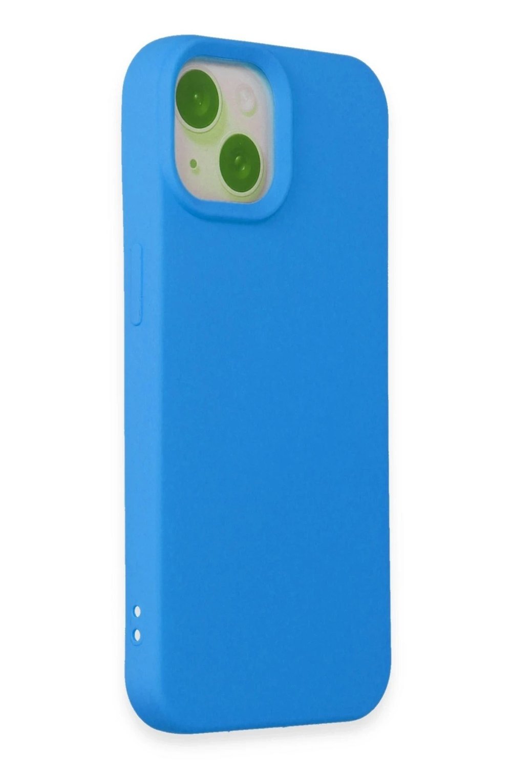 Mey İthalat®  iPhone 15 Kılıf Nano içi Kadife Silikon - Mavi