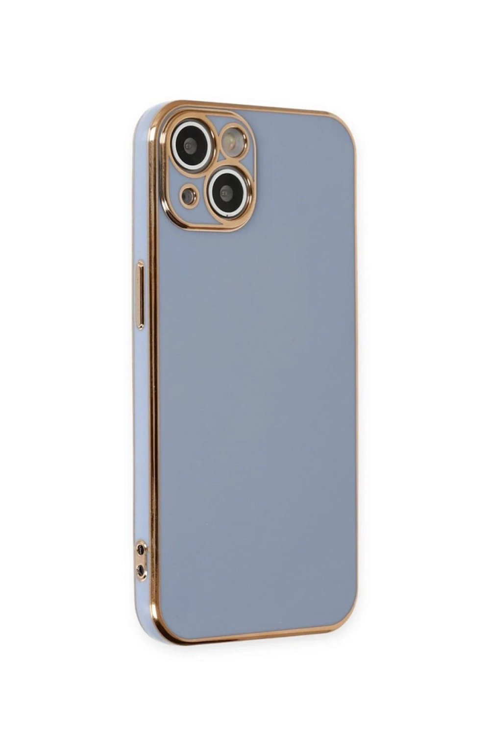 Mey İthalat®  iPhone 15 Kılıf Volet Silikon - Mavi
