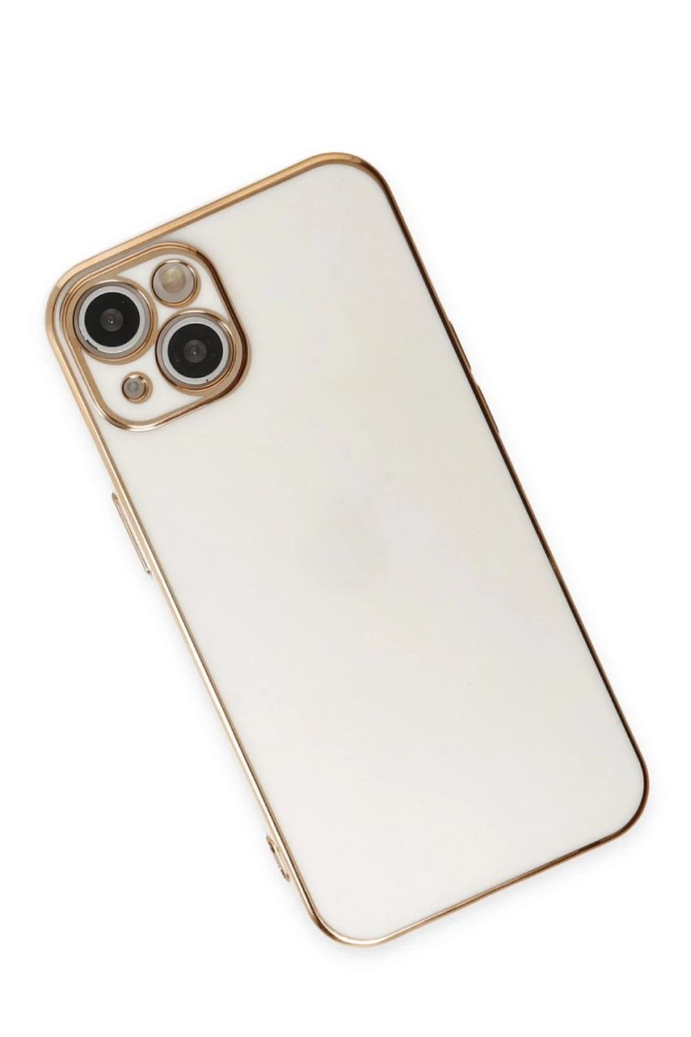 Mey İthalat®  iPhone 15 Kılıf Volet Silikon - Beyaz