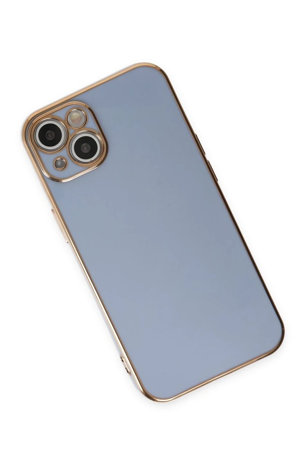 Mey İthalat®  iPhone 15 Kılıf Volet Silikon - Mavi