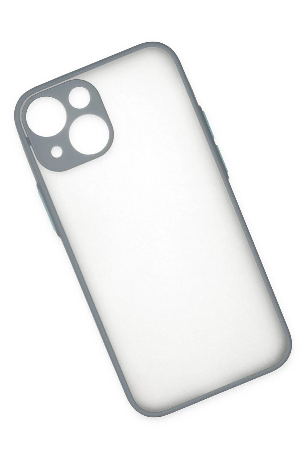 Mey İthalat®  iPhone 15 Plus Kılıf Montreal Silikon Kapak - Gri