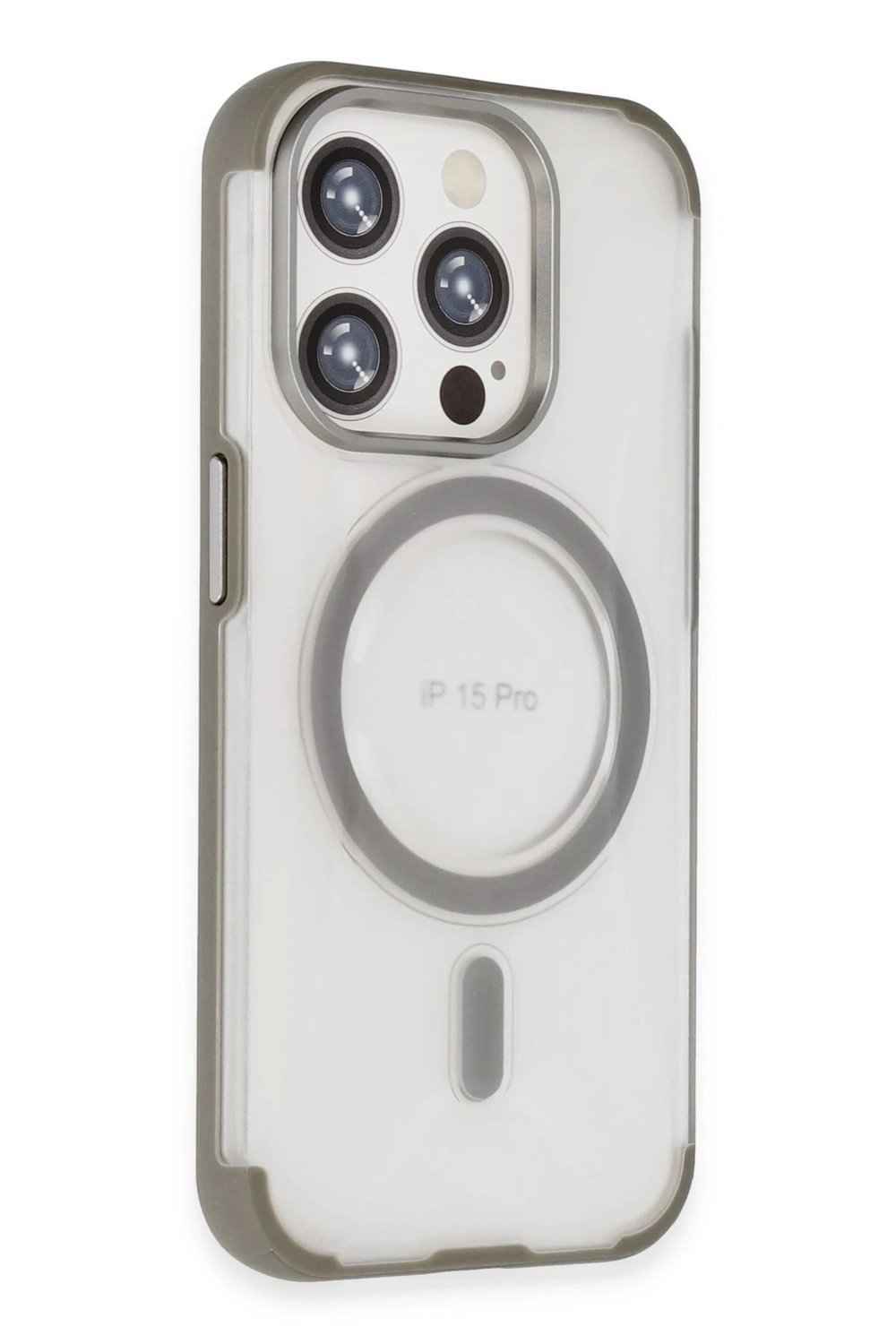 Mey İthalat®  iPhone 15 Pro Hilton Magsafe Kapak - Titan Gri