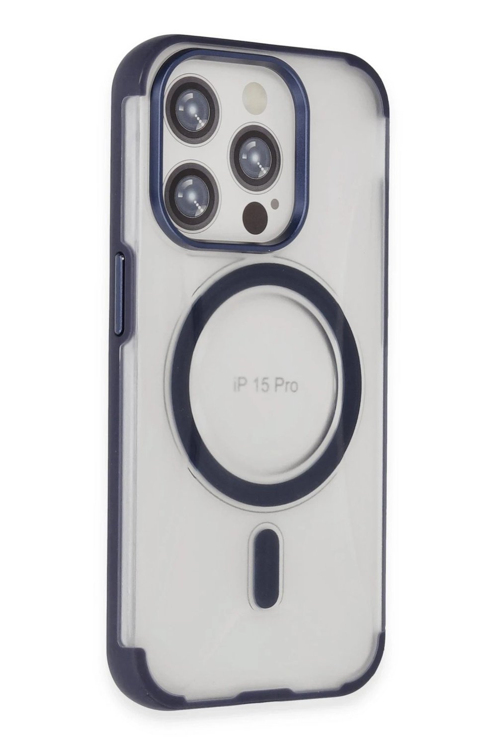 Mey İthalat®  iPhone 15 Pro Hilton Magsafe Kapak - Lacivert