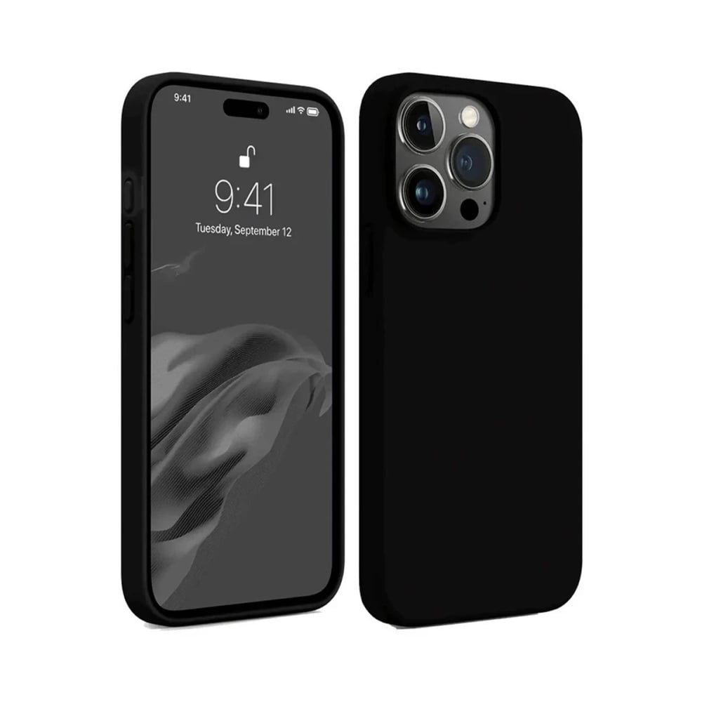 Mey İthalat®  iPhone 15 Pro Kılıf First Silikon - Siyah