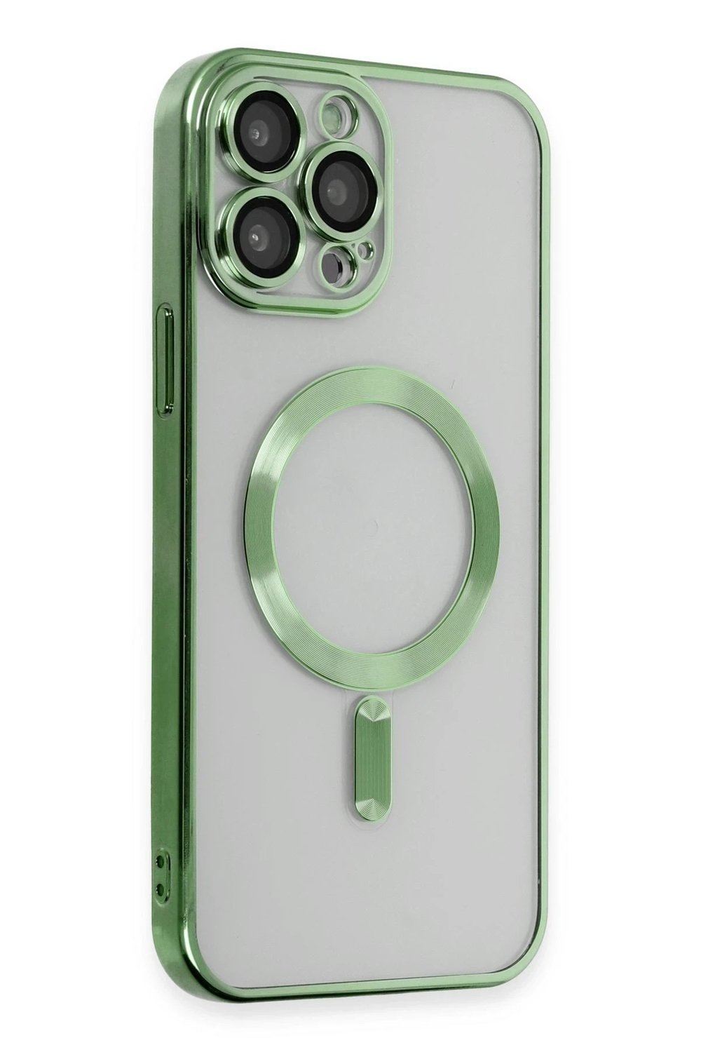 Mey İthalat®  iPhone 15 Pro Kılıf Kross Magneticsafe Kapak - Koyu Yeşil