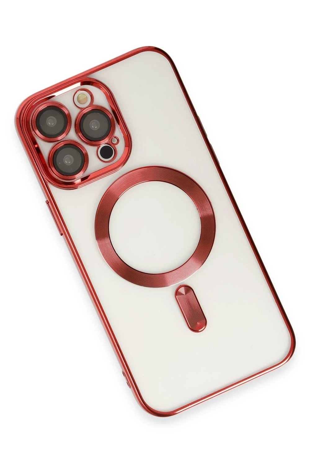 Mey İthalat®  iPhone 15 Pro Kılıf Kross Magneticsafe Kapak - Kırmızı