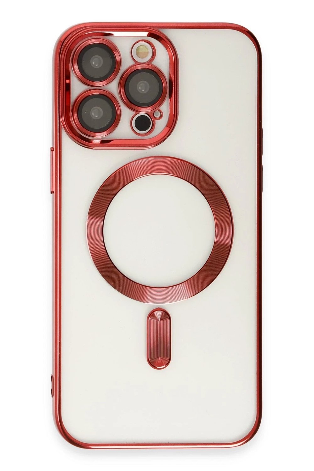 Mey İthalat®  iPhone 15 Pro Kılıf Kross Magneticsafe Kapak - Kırmızı