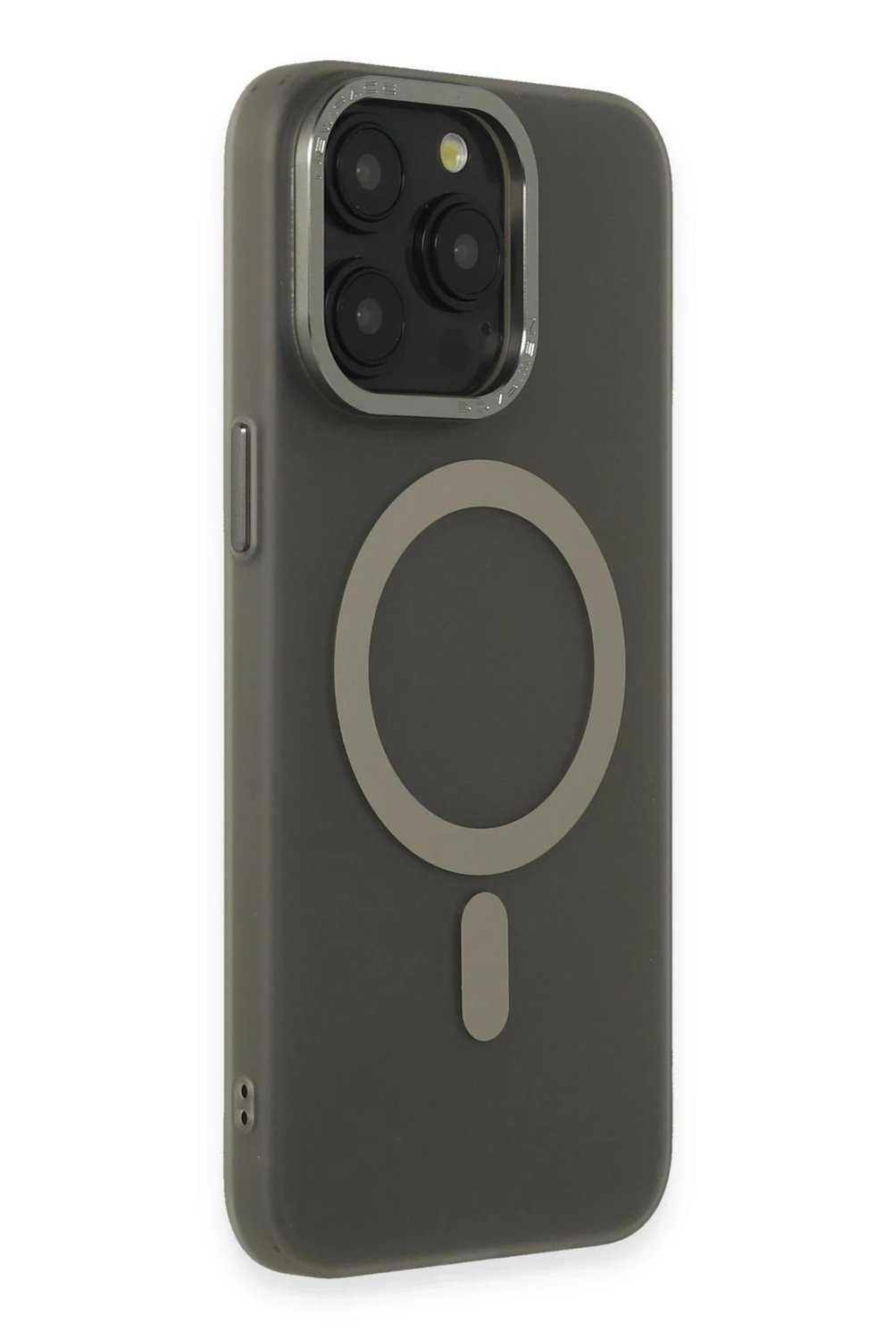 Mey İthalat®  iPhone 15 Pro Kılıf Lodos Magneticsafe Mat Kapak - Titan Gri