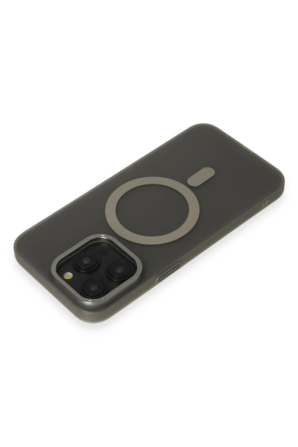 Mey İthalat®  iPhone 15 Pro Kılıf Lodos Magneticsafe Mat Kapak - Titan Gri