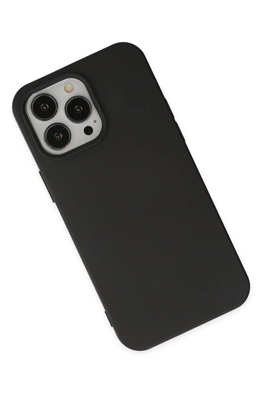 Mey İthalat®  iPhone 15 Pro Kılıf Nano içi Kadife Silikon - Siyah