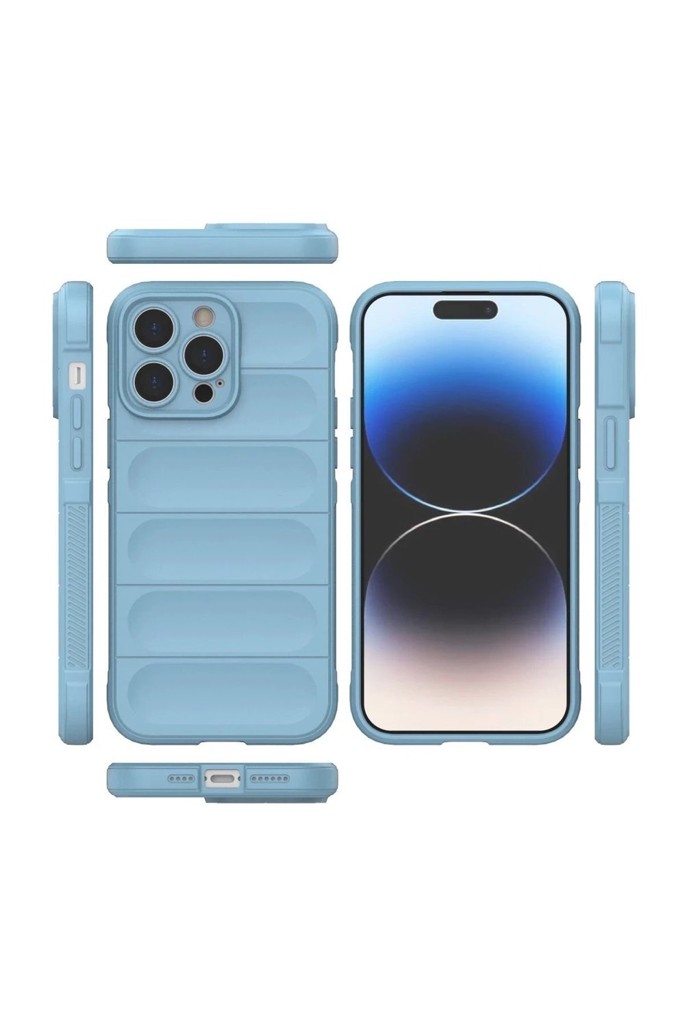 Mey İthalat®  iPhone 15 Pro Kılıf Optimum Silikon - Sky Blue