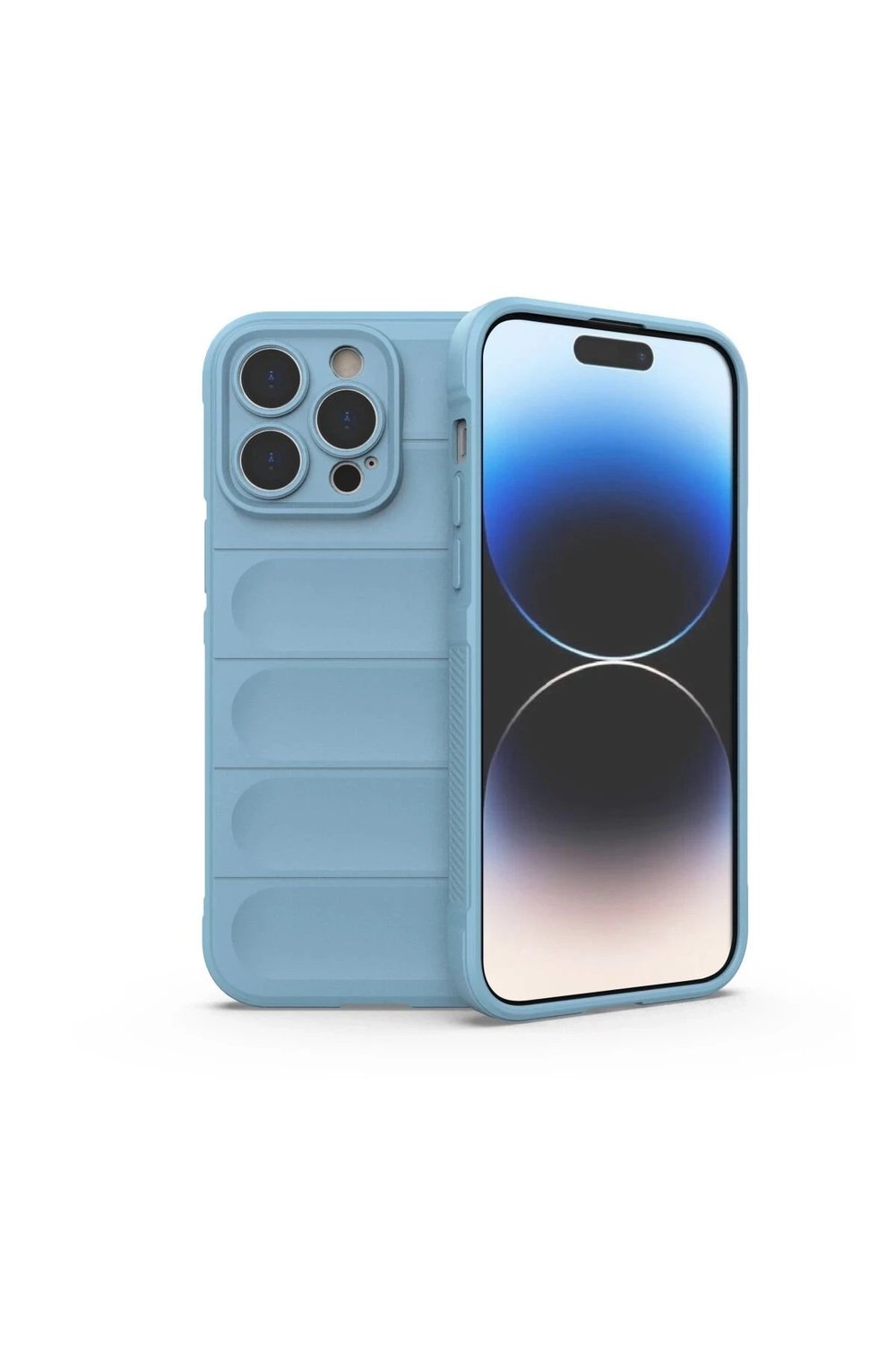 Mey İthalat®  iPhone 15 Pro Kılıf Optimum Silikon - Sky Blue