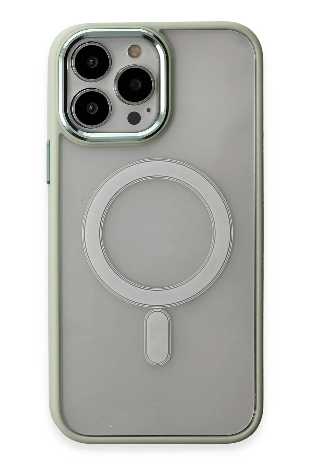 Mey İthalat®  iPhone 15 Pro Kılıf Room Magneticsafe Silikon - Su Yeşili