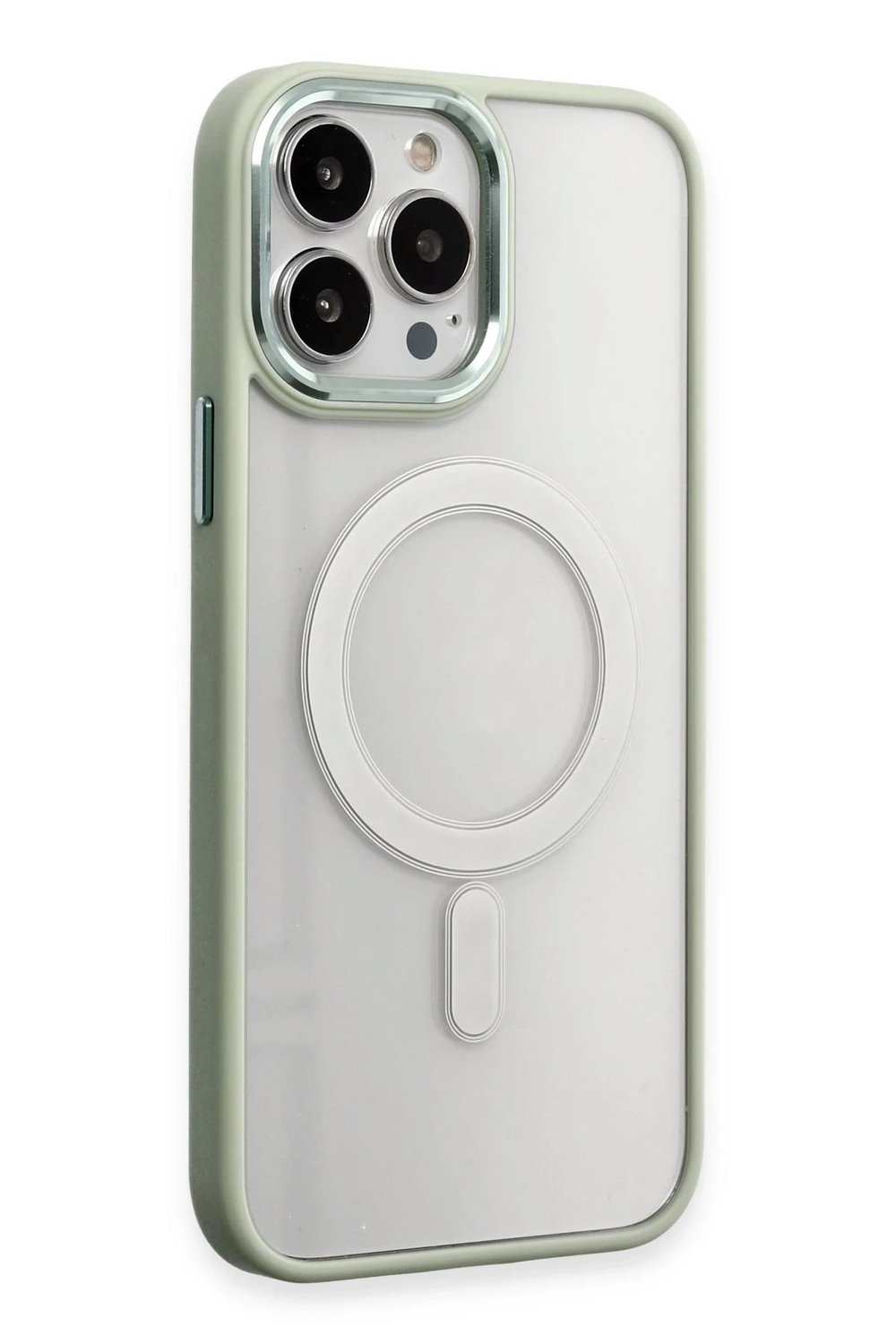 Mey İthalat®  iPhone 15 Pro Kılıf Room Magneticsafe Silikon - Su Yeşili