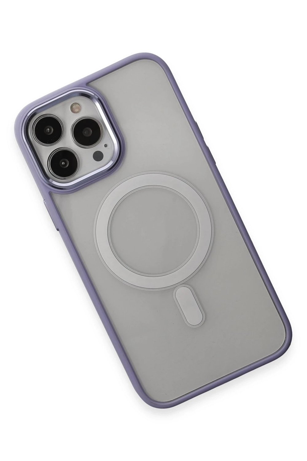 Mey İthalat®  iPhone 15 Pro Kılıf Room Magneticsafe Silikon - Lila