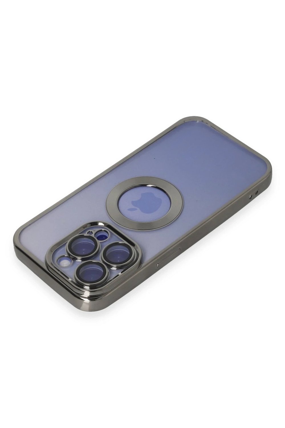 Mey İthalat®  iPhone 15 Pro Kılıf Slot Silikon - Titan Gri