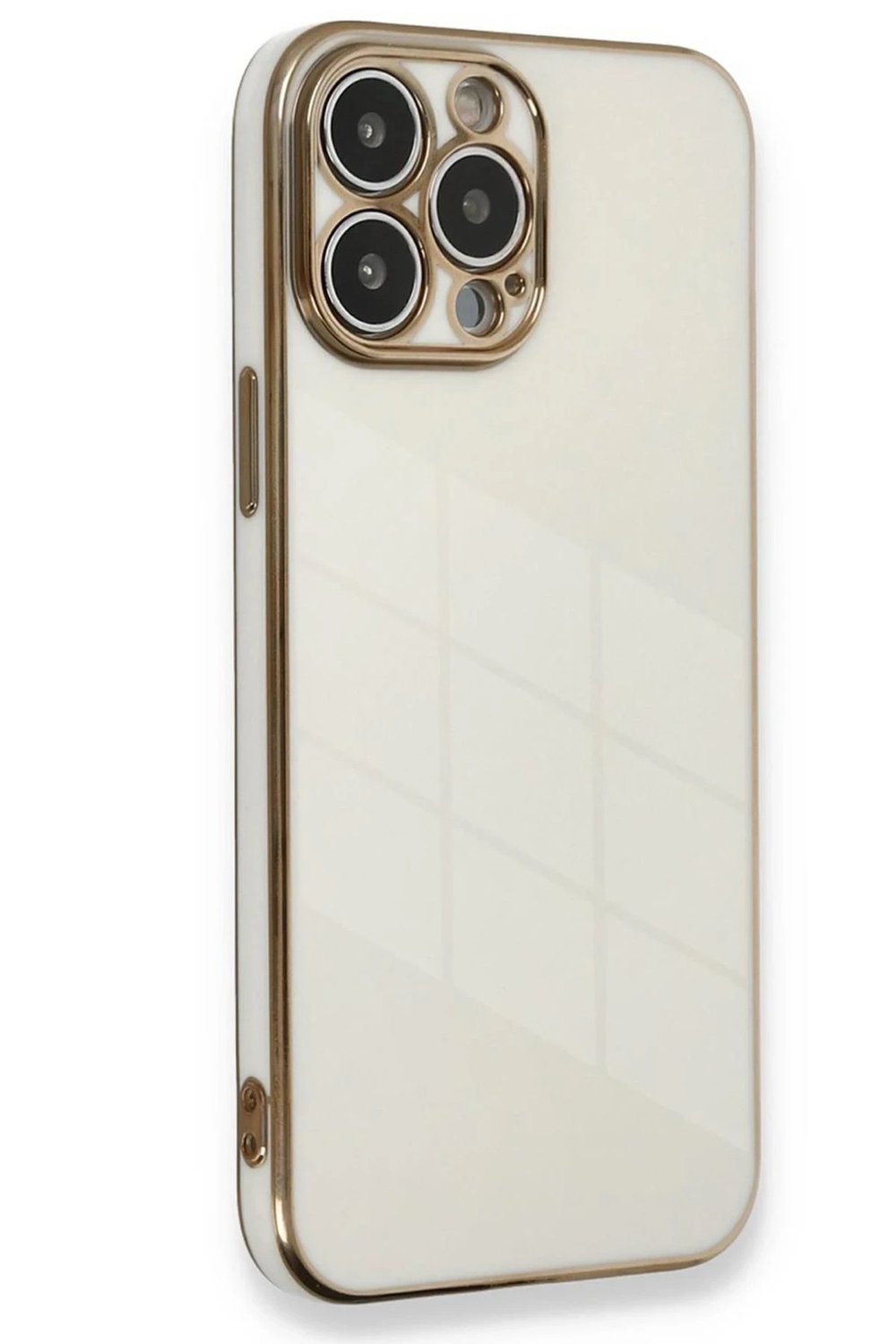 Mey İthalat®  iPhone 15 Pro Kılıf Volet Silikon - Beyaz