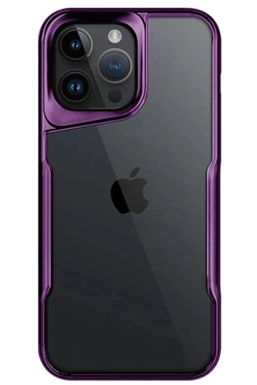 Mey İthalat®  iPhone 15 Pro Max Kılıf Boyi Silikon Kapak - Derin Mor