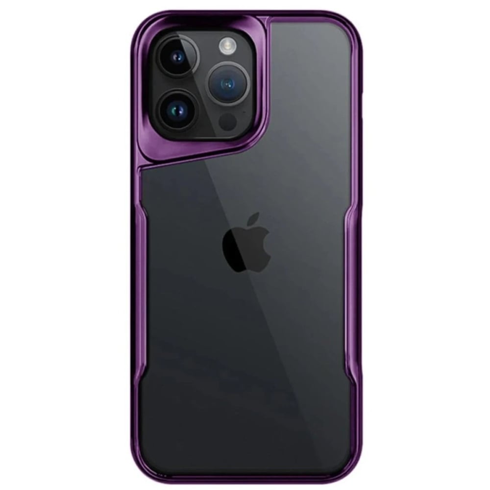 Mey İthalat®  iPhone 15 Pro Max Kılıf Boyi Silikon Kapak - Derin Mor