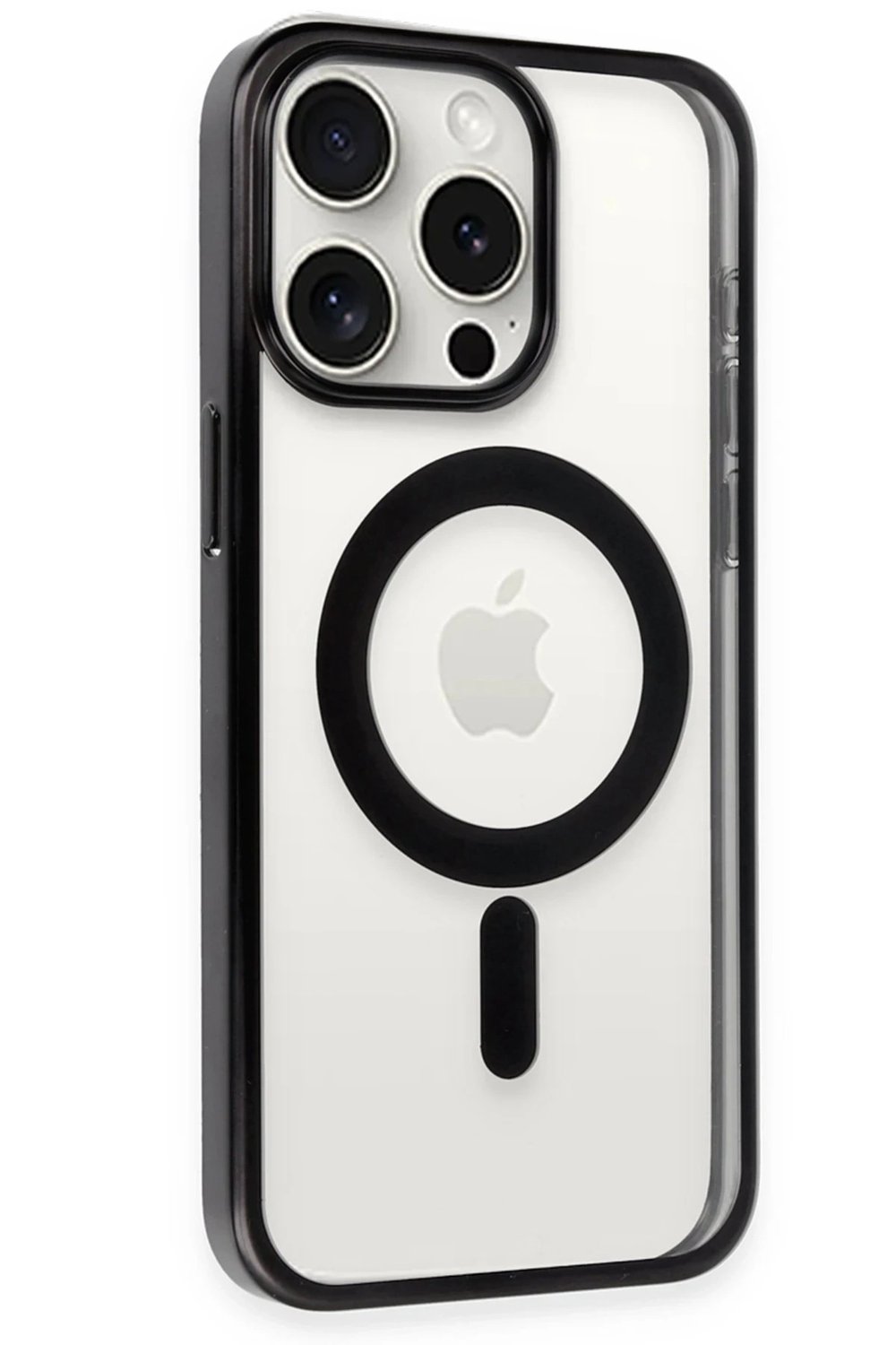 Mey İthalat®  iPhone 15 Pro Max Kılıf Erozi Magsafe Kapak - Siyah