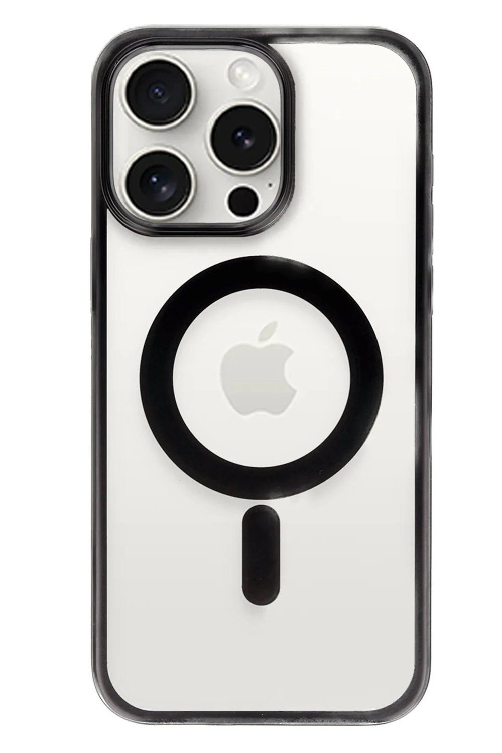 Mey İthalat®  iPhone 15 Pro Max Kılıf Erozi Magsafe Kapak - Siyah