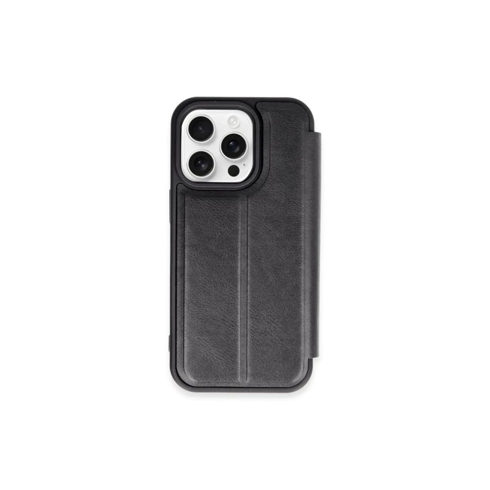 Mey İthalat®  iPhone 15 Pro Max Kılıf Flip Cover - Siyah
