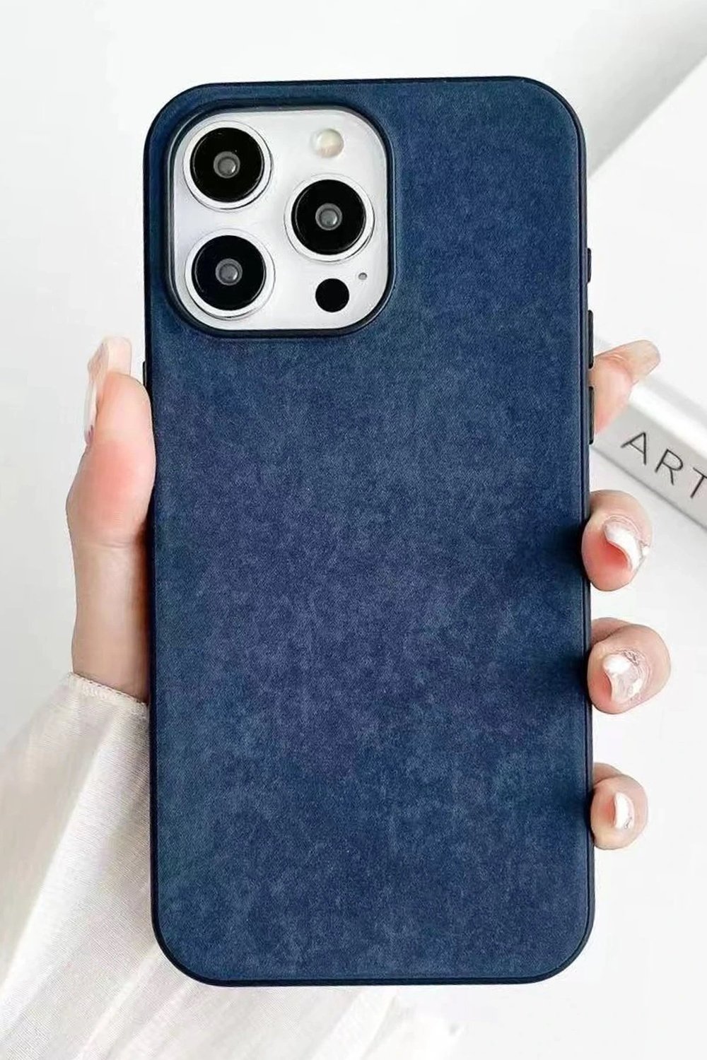Mey İthalat®  iPhone 15 Pro Max Kılıf Karen Magsafe Kapak - Lacivert