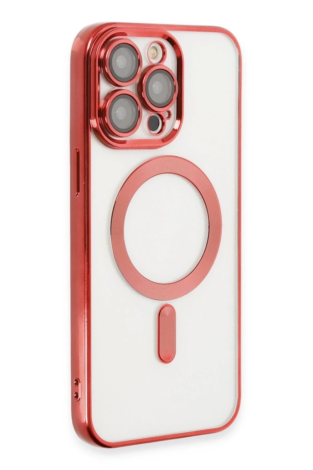 Mey İthalat®  iPhone 15 Pro Max Kılıf Kross Magneticsafe Kapak - Kırmızı