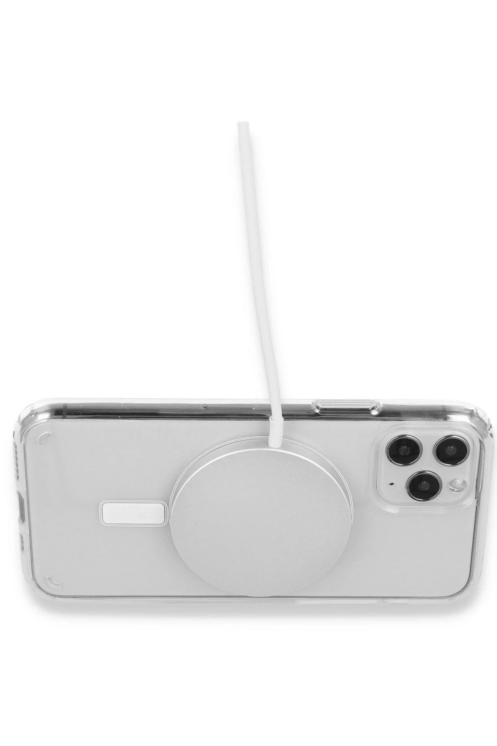 Mey İthalat®  iPhone 15 Pro Max Kılıf Magneticsafe Şeffaf Silikon - Şeffaf