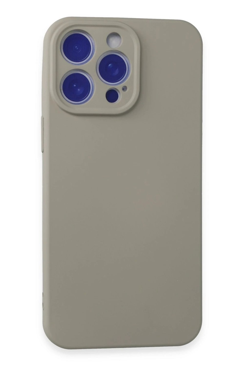 Mey İthalat®  iPhone 15 Pro Max Kılıf Nano içi Kadife Silikon - Titan Gri