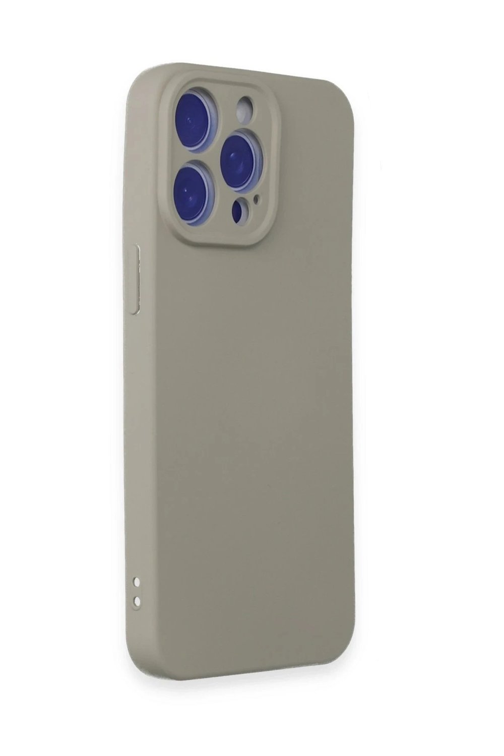 Mey İthalat®  iPhone 15 Pro Max Kılıf Nano içi Kadife Silikon - Titan Gri
