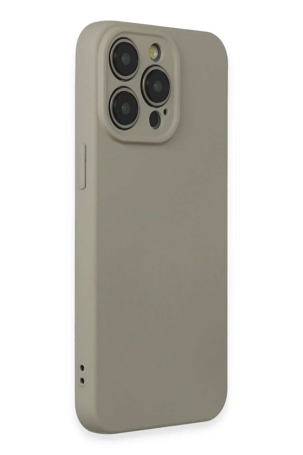 Mey İthalat®  iPhone 15 Pro Max Kılıf Nano içi Kadife Silikon - Beyaz Titanyum