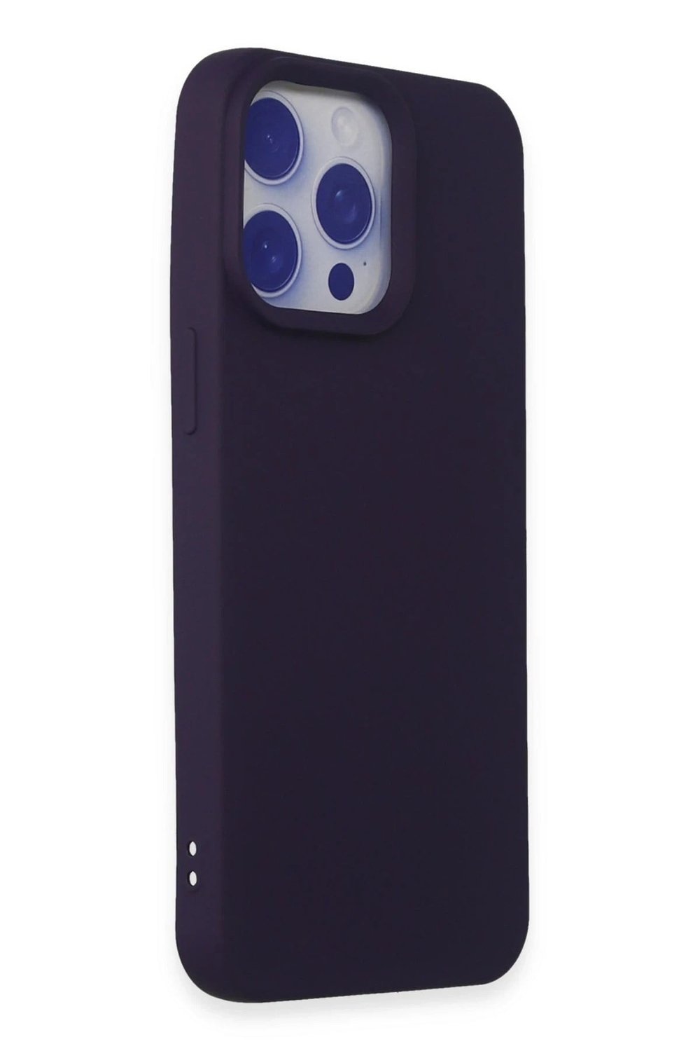 Mey İthalat®  iPhone 15 Pro Max Kılıf Nano içi Kadife Silikon - Mor