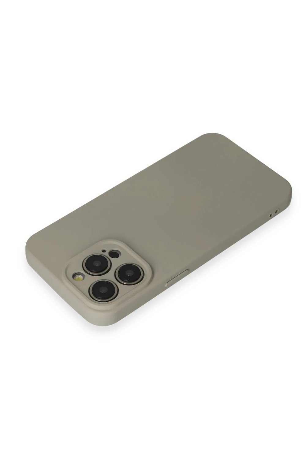 Mey İthalat®  iPhone 15 Pro Max Kılıf Nano içi Kadife Silikon - Beyaz Titanyum