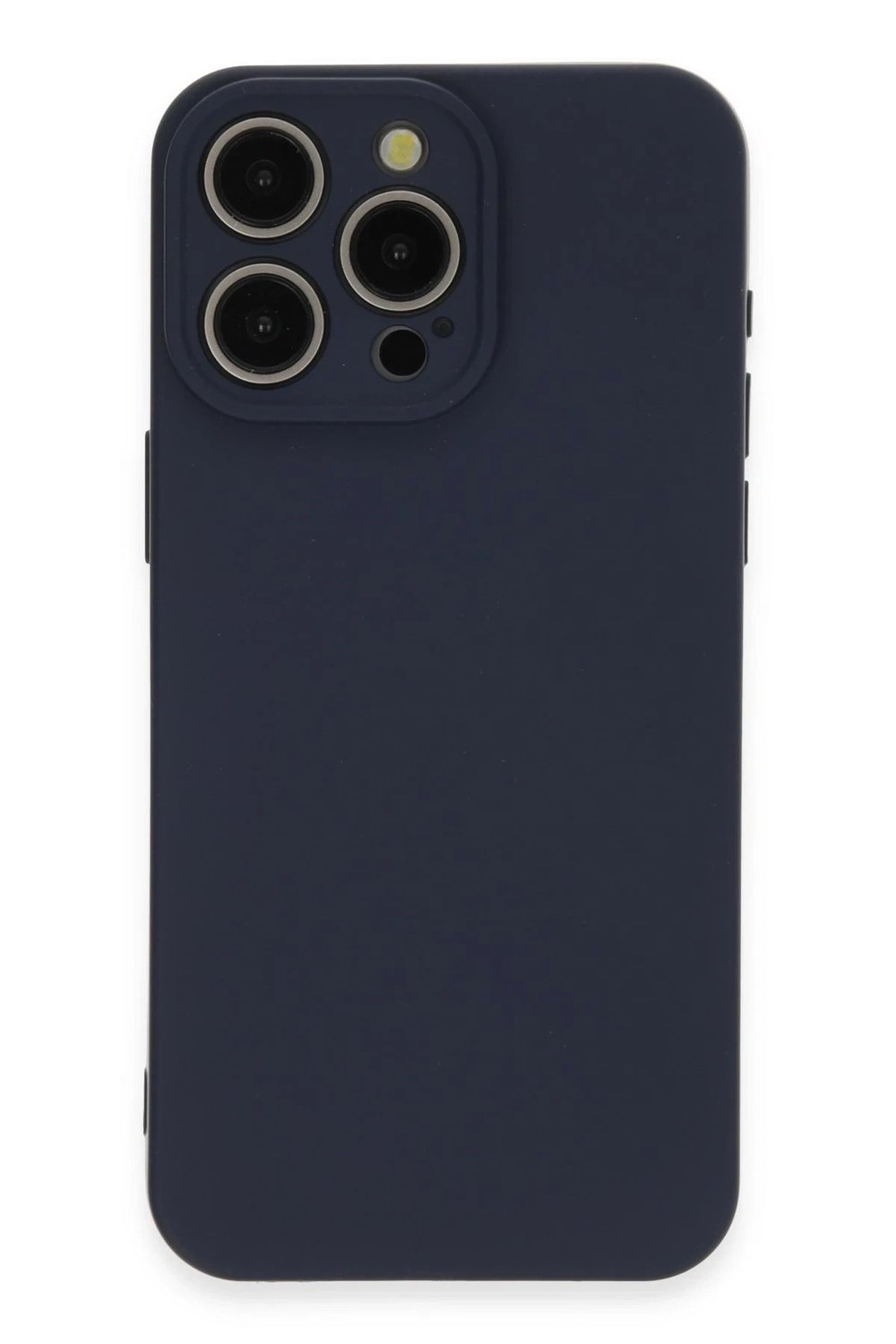 Mey İthalat®  iPhone 15 Pro Max Kılıf Nano içi Kadife Silikon - Lacivert