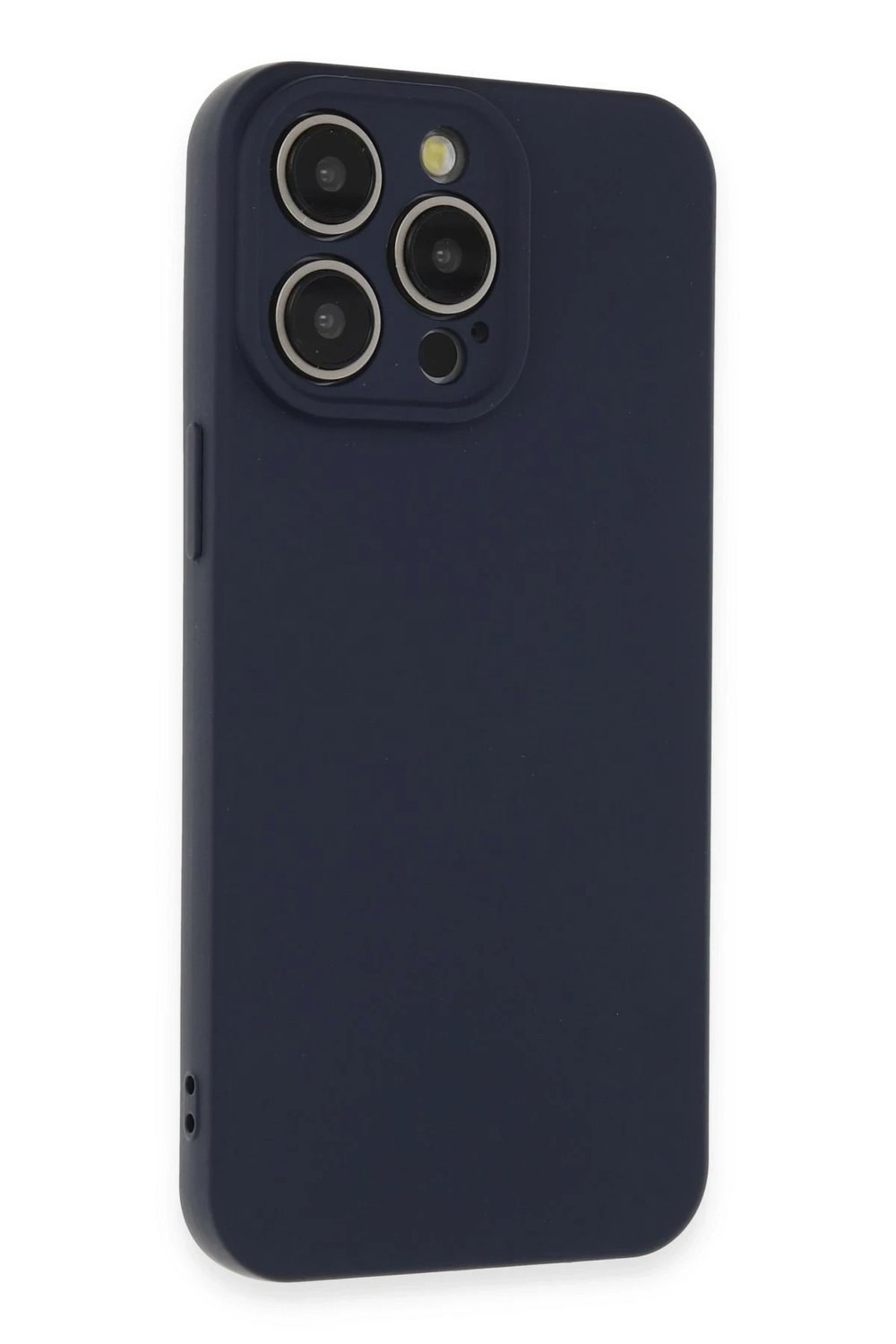 Mey İthalat®  iPhone 15 Pro Max Kılıf Nano içi Kadife Silikon - Lacivert