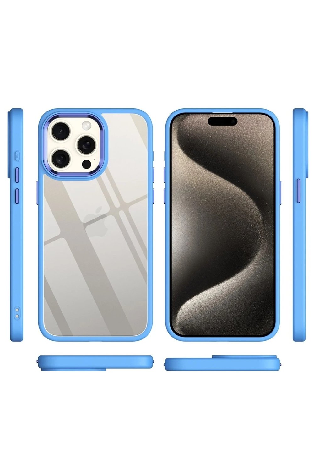 Mey İthalat®  iPhone 15 Pro Max Kılıf Power Silikon - Lila