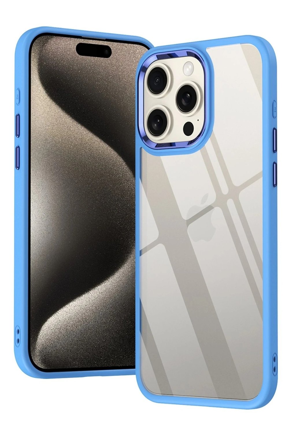 Mey İthalat®  iPhone 15 Pro Max Kılıf Power Silikon - Lila