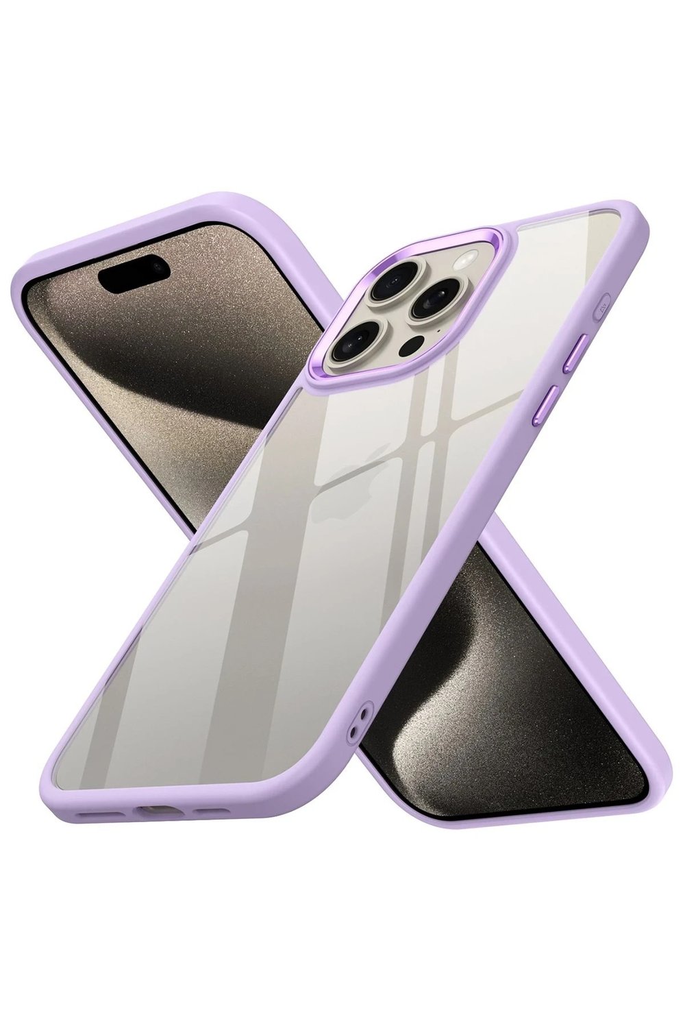 Mey İthalat®  iPhone 15 Pro Max Kılıf Power Silikon - Lila
