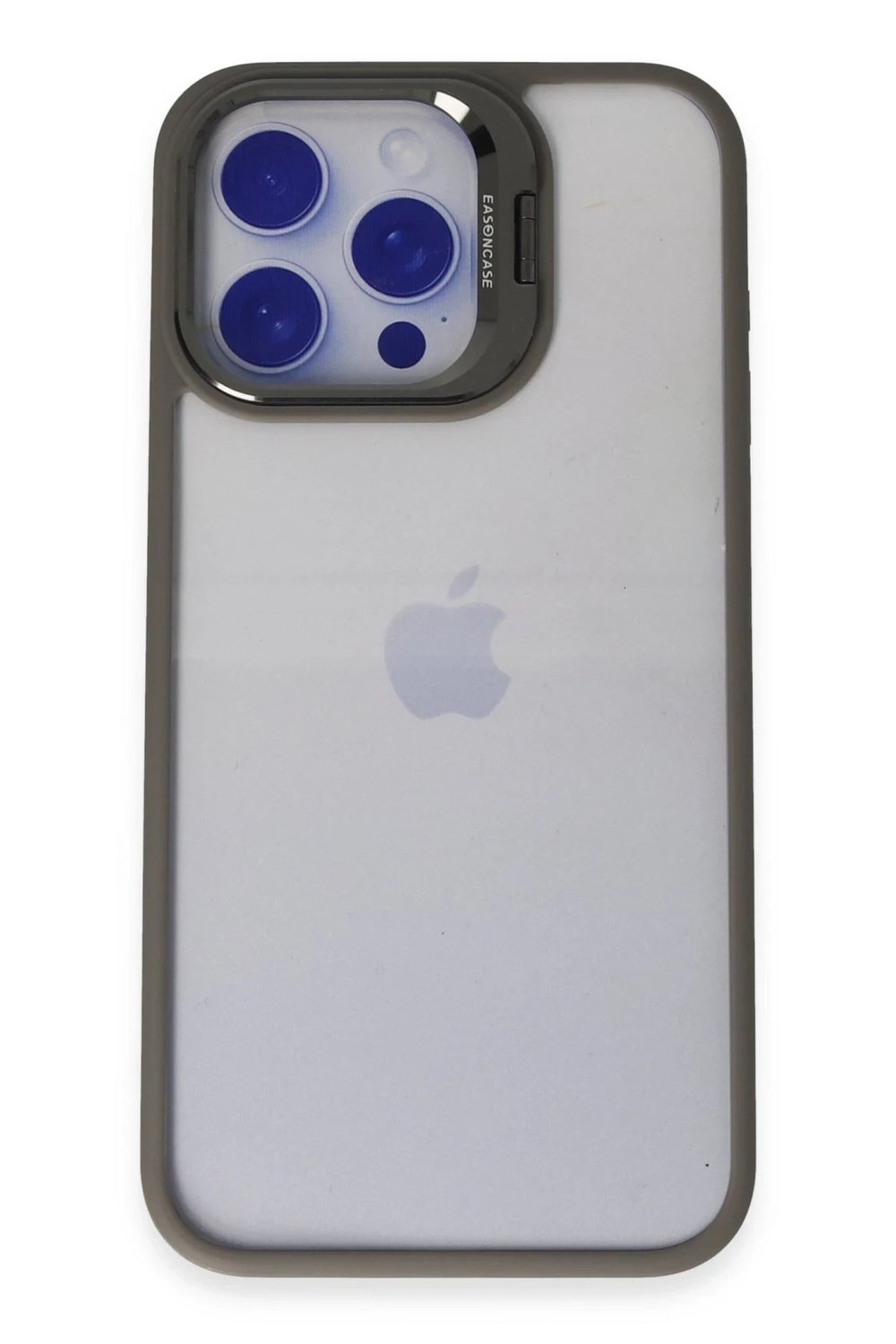 Mey İthalat®  iPhone 15 Pro Max Kılıf Roblox Lens Standlı Kapak - Titan Gri