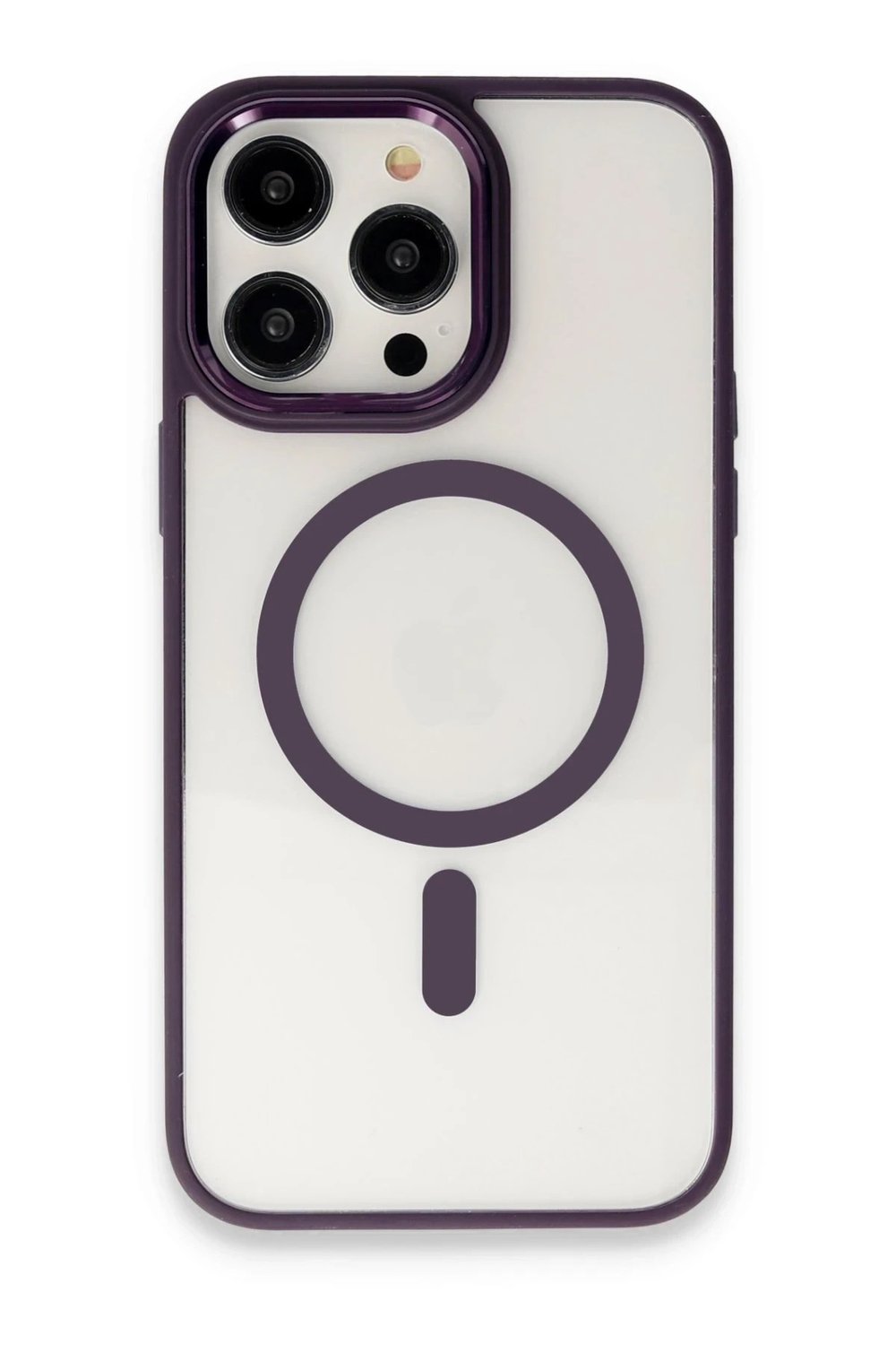 Mey İthalat®  iPhone 15 Pro Max Kılıf Room Magneticsafe Silikon - Derin Mor