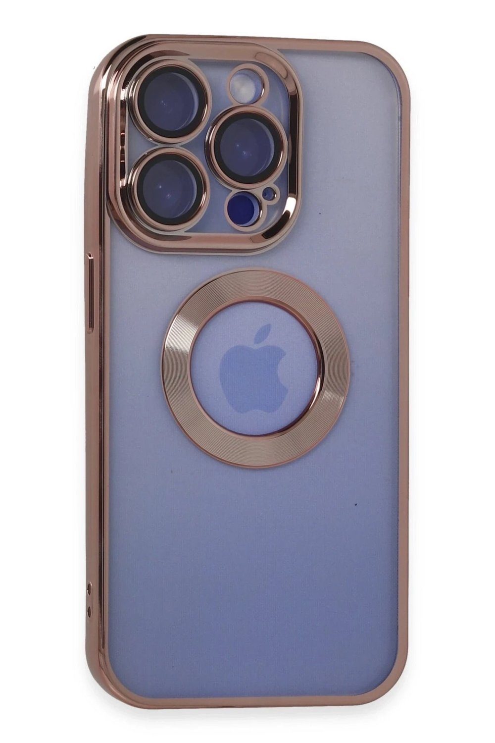 Mey İthalat®  iPhone 15 Pro Max Kılıf Slot Silikon - Rose Gold