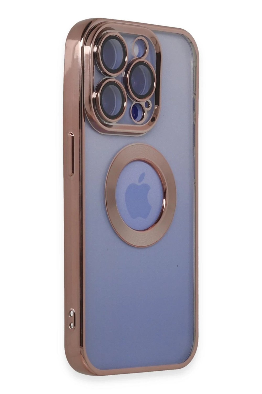 Mey İthalat®  iPhone 15 Pro Max Kılıf Slot Silikon - Rose Gold