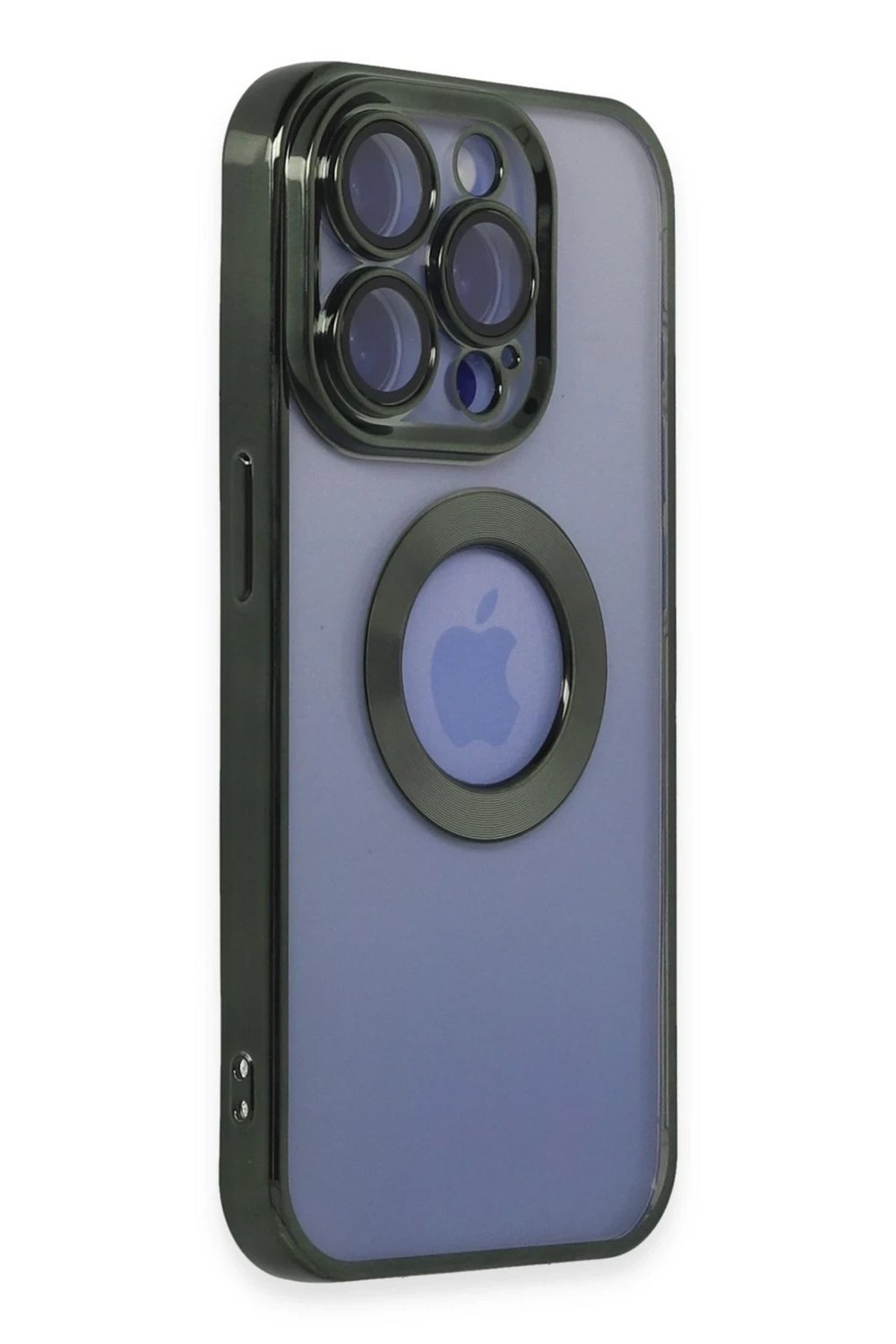 Mey İthalat®  iPhone 15 Pro Max Kılıf Slot Silikon - Köknar Yeşili